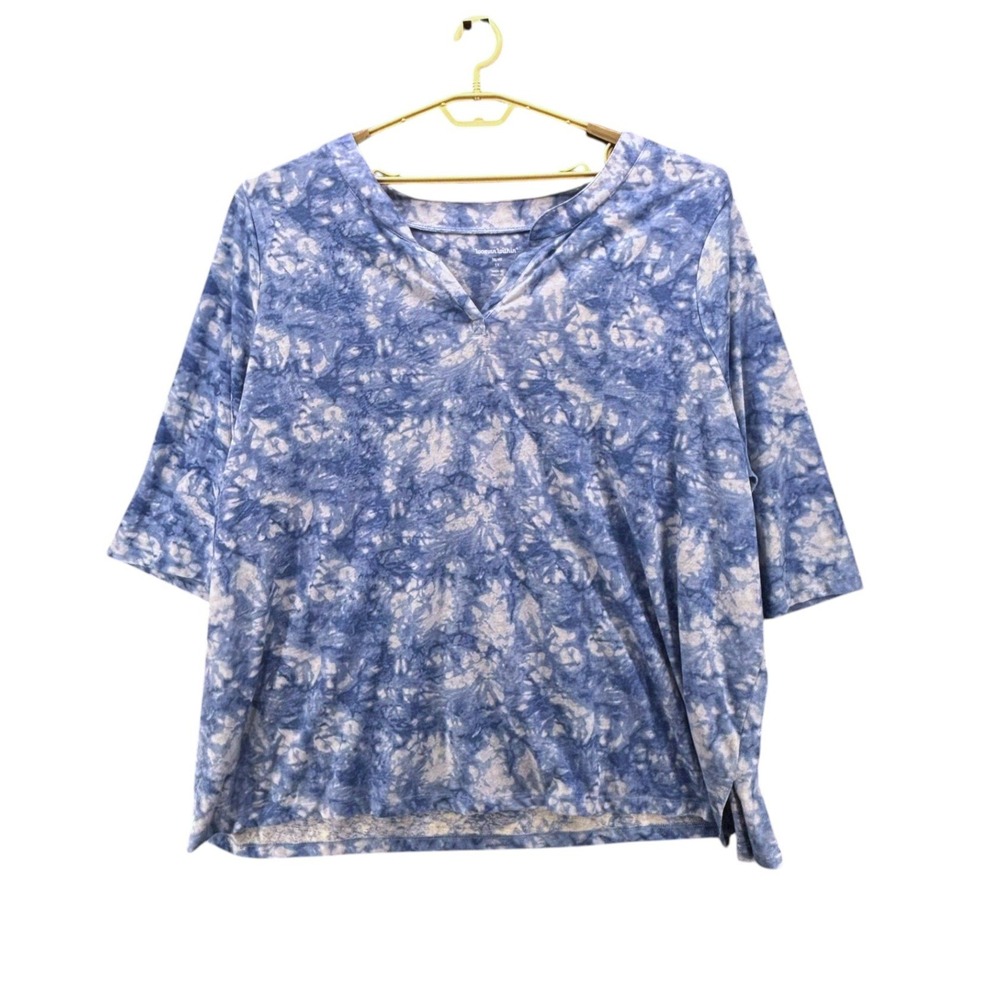 Woman Within Shirt Size 5X Tie Dye Cloud